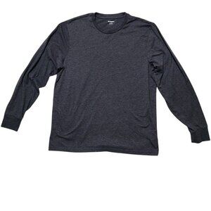 Old Navy Mens Soft-Washed Charcoal Long-Sleeve T-Shirt Size L